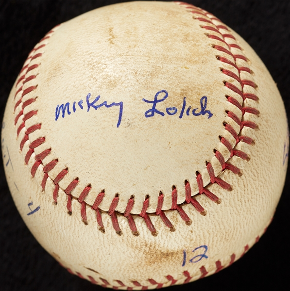 Mickey Lolich Career Win No. 64 Final Out Game-Used Baseball (9/22/1967) (BAS) (Lolich LOA)