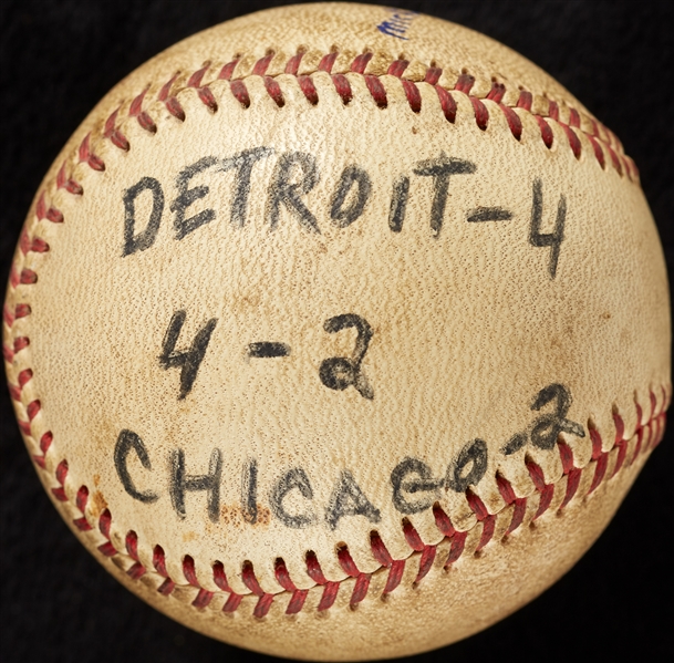 Mickey Lolich Career Win No. 78 Final Out Game-Used Baseball (8/22/1968) (BAS) (Lolich LOA)