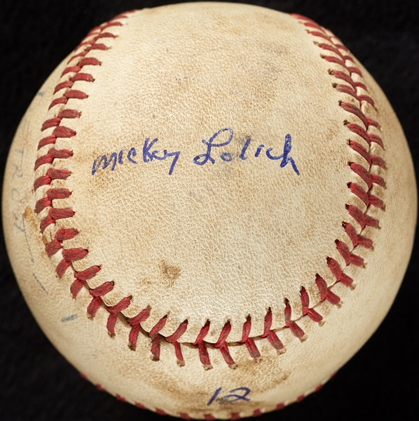 Mickey Lolich Career Win No. 114 Final Out Game-Used Baseball (8/23/1970) (BAS) (Lolich LOA)