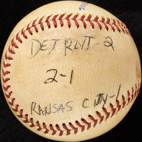 Mickey Lolich Career Win No. 120 Final Out Game-Used Baseball (4/28/1971) (BAS) (Lolich LOA)