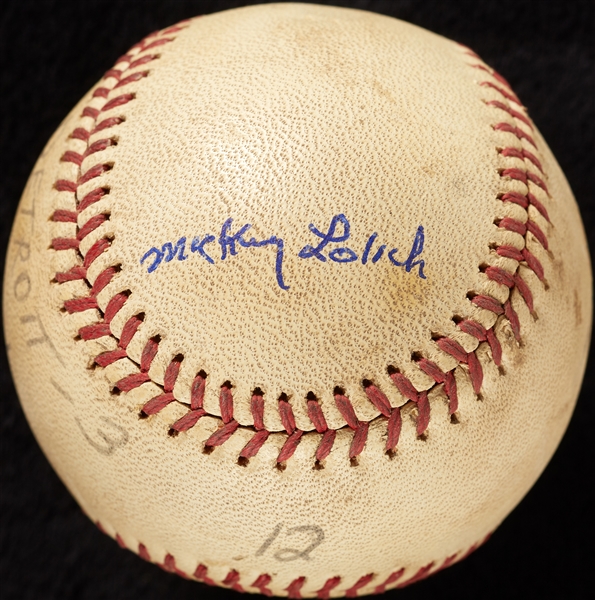 Mickey Lolich Career Win No. 128 Final Out Game-Used Baseball (7/2/1971) (BAS) (Lolich LOA)
