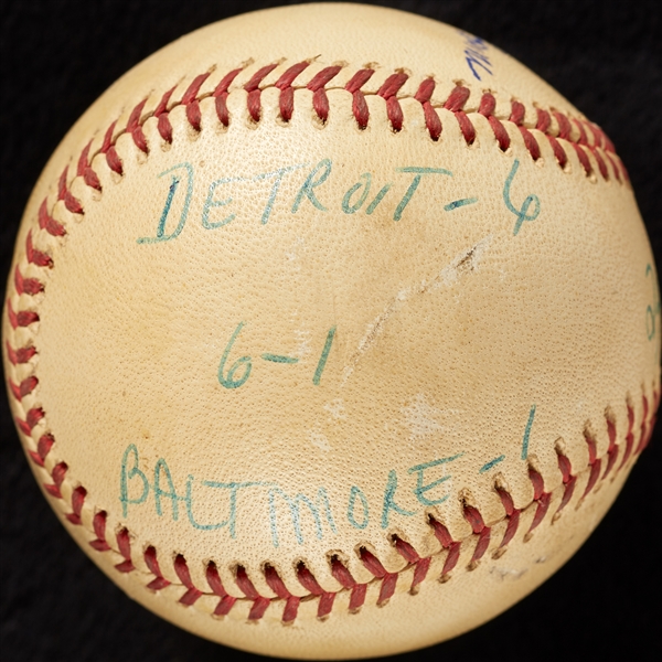 Mickey Lolich Career Win No. 140 Final Out Game-Used Baseball (9/14/1971) (BAS) (Lolich LOA)