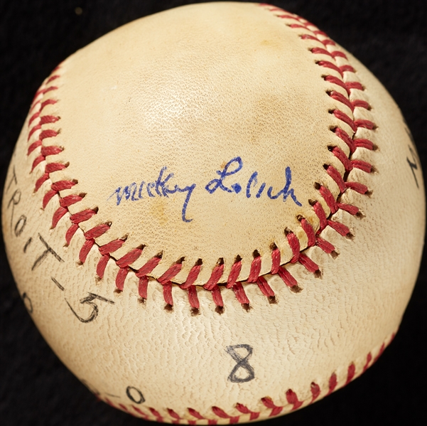 Mickey Lolich Career Win No. 149 Final Out Game-Used Baseball (5/21/1972) (BAS) (Lolich LOA)