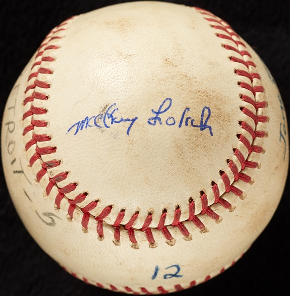 Mickey Lolich Career Win No. 153 Final Out Game-Used Baseball (6/27/1972) (BAS) (Lolich LOA)