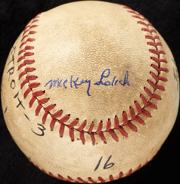Mickey Lolich Career Win No. 157 Final Out Game-Used Baseball (7/17/1972) (BAS) (Lolich LOA)