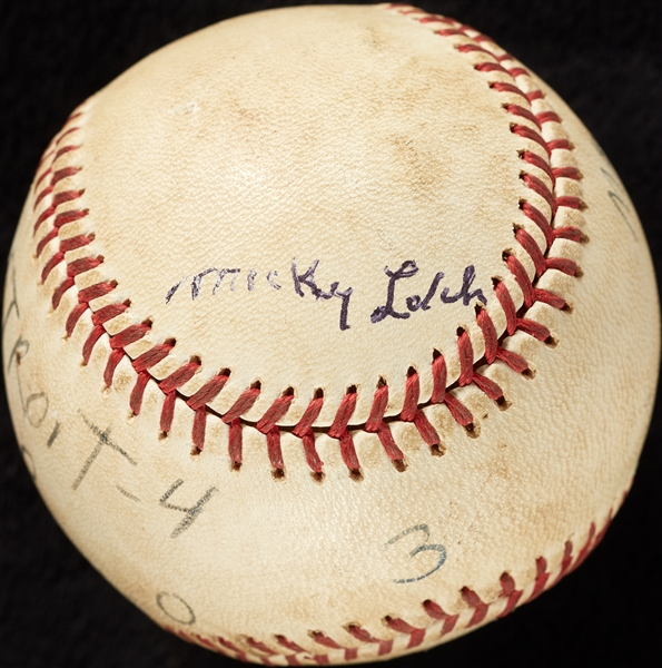 Mickey Lolich Career Win No. 166 Final Out Game-Used Baseball (5/24/1973) (BAS) (Lolich LOA)
