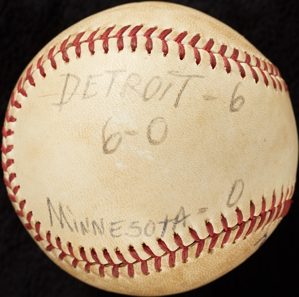 Mickey Lolich Career Win No. 170 Final Out Game-Used Baseball (6/17/1973) (BAS) (Lolich LOA)
