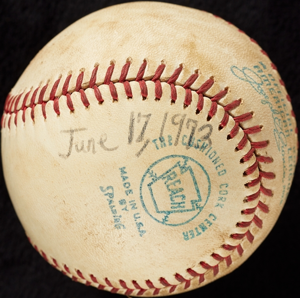 Mickey Lolich Career Win No. 170 Final Out Game-Used Baseball (6/17/1973) (BAS) (Lolich LOA)