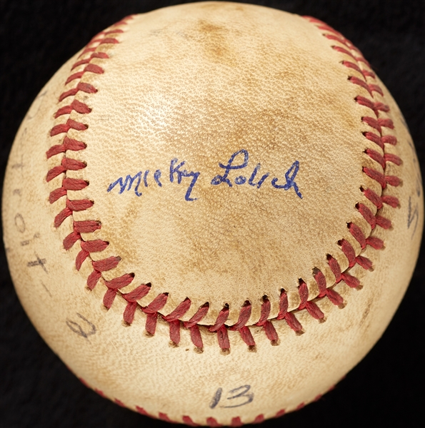 Mickey Lolich Career Win No. 176 Final Out Game-Used Baseball (9/4/1973) (BAS) (Lolich LOA)