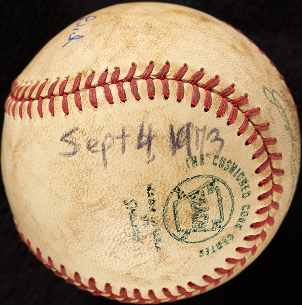 Mickey Lolich Career Win No. 176 Final Out Game-Used Baseball (9/4/1973) (BAS) (Lolich LOA)