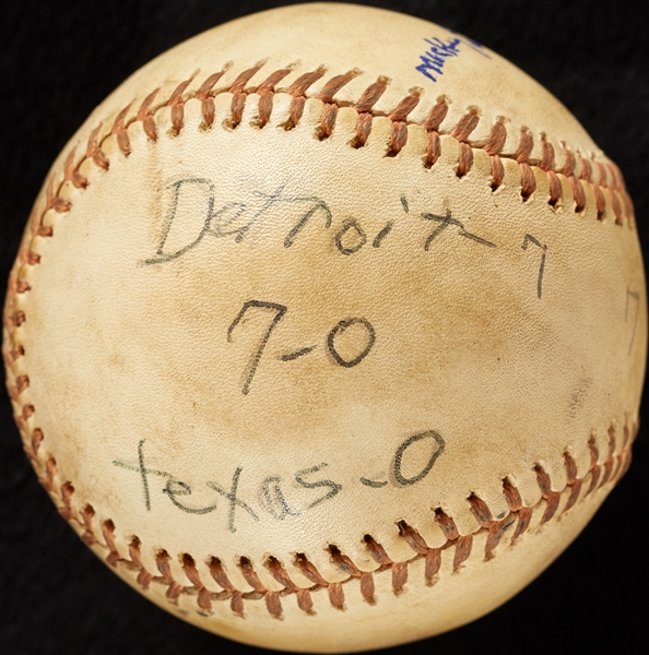 Mickey Lolich Career Win No. 186 Final Out Game-Used Baseball (6/12/1974) (BAS) (Lolich LOA)