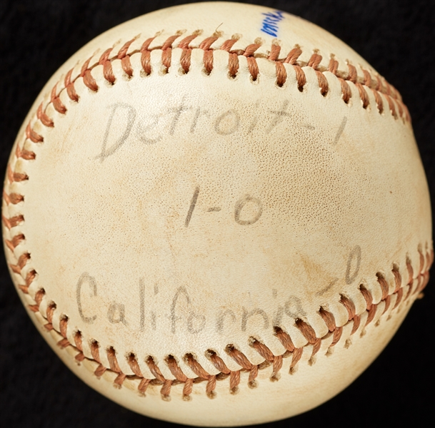 Mickey Lolich Career Win No. 194 Final Out Game-Used Baseball (8/20/1974) (BAS) (Lolich LOA)