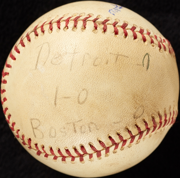 Mickey Lolich Career Win No. 198 Final Out Game-Used Baseball (4/25/1975) (BAS) (Lolich LOA)