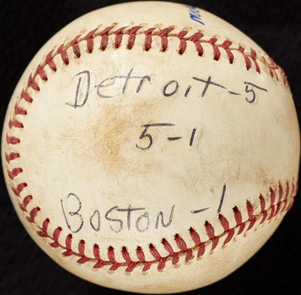 Mickey Lolich Career Win No. 207 Final Out Game-Used Baseball (9/20/1975) (BAS) (Lolich LOA)