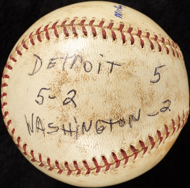 Mickey Lolich Career Save No. 3 Final Out Game-Used Baseball (5/12/1965) (BAS) (Lolich LOA)