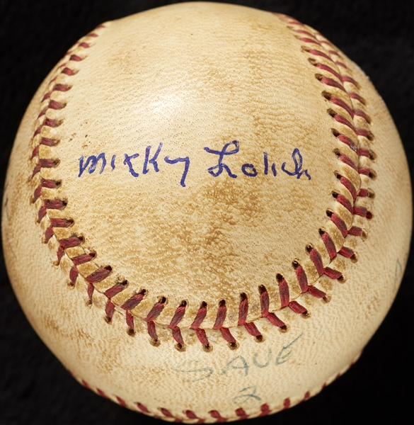 Mickey Lolich Career Save No. 7 Final Out Game-Used Baseball (8/8/1966) (BAS) (Lolich LOA)
