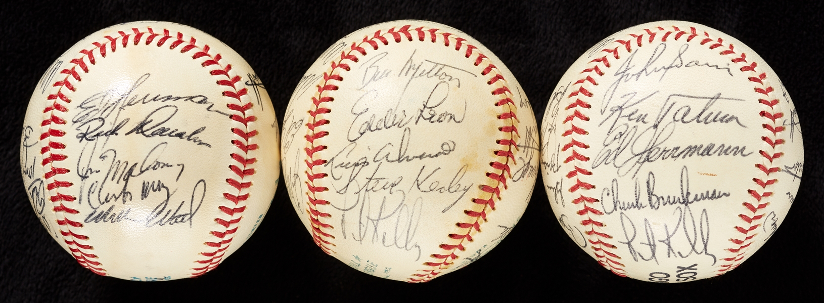 1972, 1973, 1974 Chicago White Sox Team-Signed Baseballs (3)