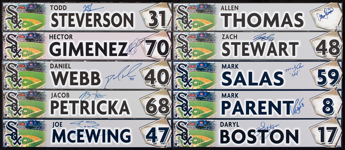 Chicago White Sox Signed Locker Room Nameplate Group (37)