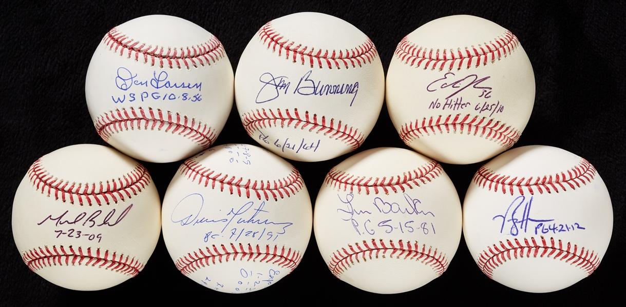 Perfect Game Single-Signed Baseball Collection (7)