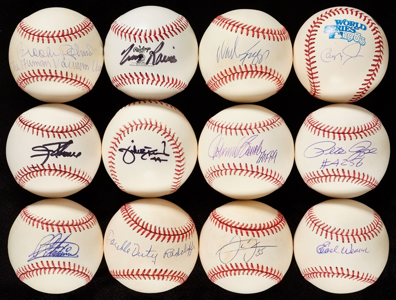 Stars, Award Winners, All-Stars, HOFers Single-Signed Baseball Group (64)