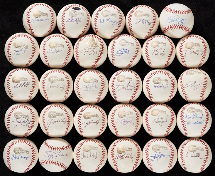 2005 Chicago White Sox WS Single-Signed Baseballs in Display (29)