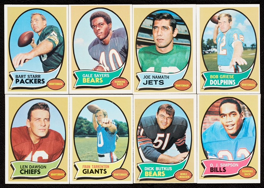 1970 Topps Football High-Grade Near Set With Extras (337)