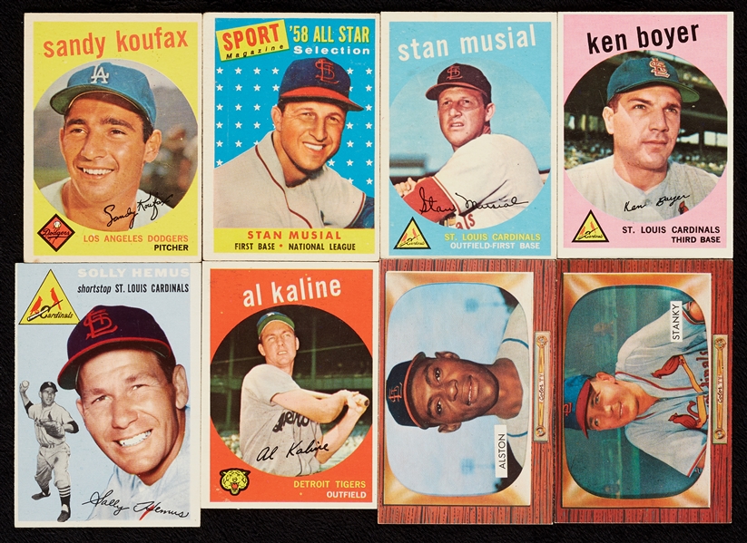 1955-59 Topps Baseball, 30 Slabbed, 10 HOFers, Rookies (44)