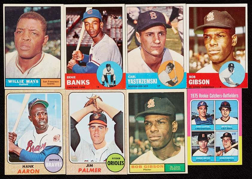 1960-68 Topps Baseball, 44 Slabs, 62 HOFers and Rookies, Plus Raw and Modern (544)
