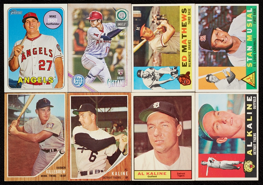 1960-68 Topps Baseball, 44 Slabs, 62 HOFers and Rookies, Plus Raw and Modern (544)