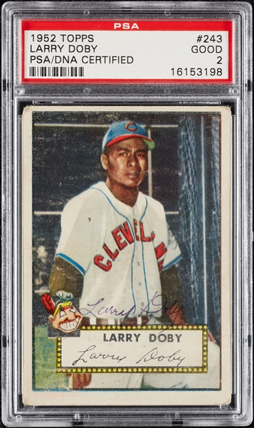 Larry Doby Signed 1952 Topps No. 243 PSA 2 (PSA/DNA)