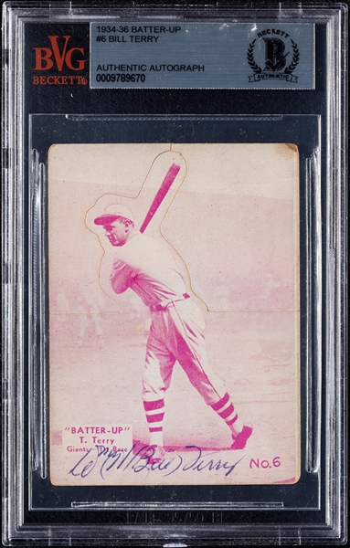 1934-36 Batter-Up Bill Terry No. 6 (BAS)
