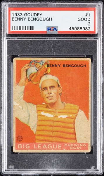 1933 Goudey Benny Bengough No. 1 PSA 2