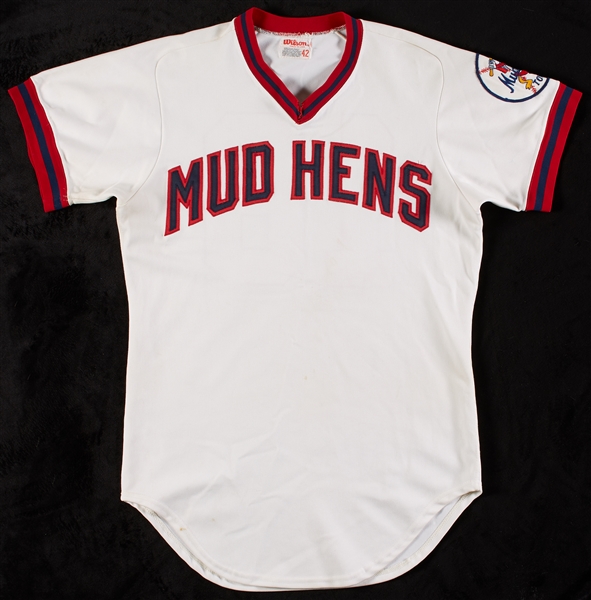 Mid 1980s Toledo Mud Hens Game-Worn Home Knit Jersey