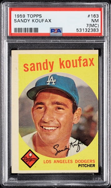 1959 Topps Sandy Koufax No. 163 PSA 7 (OC)