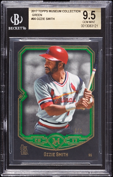 2017 Topps Museum Collection Ozzie Smith Green (1/1) BGS 9.5