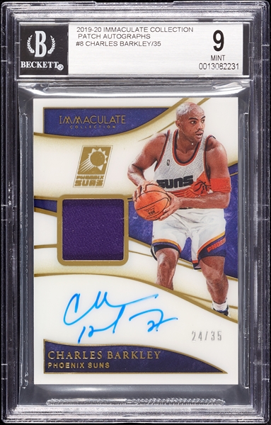 2019 Immaculate Collection Charles Barkley Patch Autographs (24/35) BGS 9 (AUTO 10)