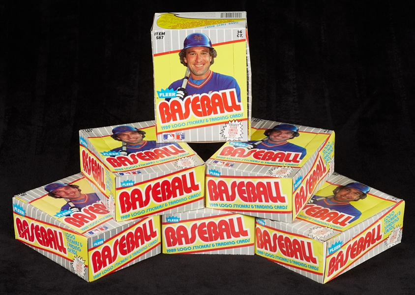 1989 Fleer Baseball Wax Box Group (6)