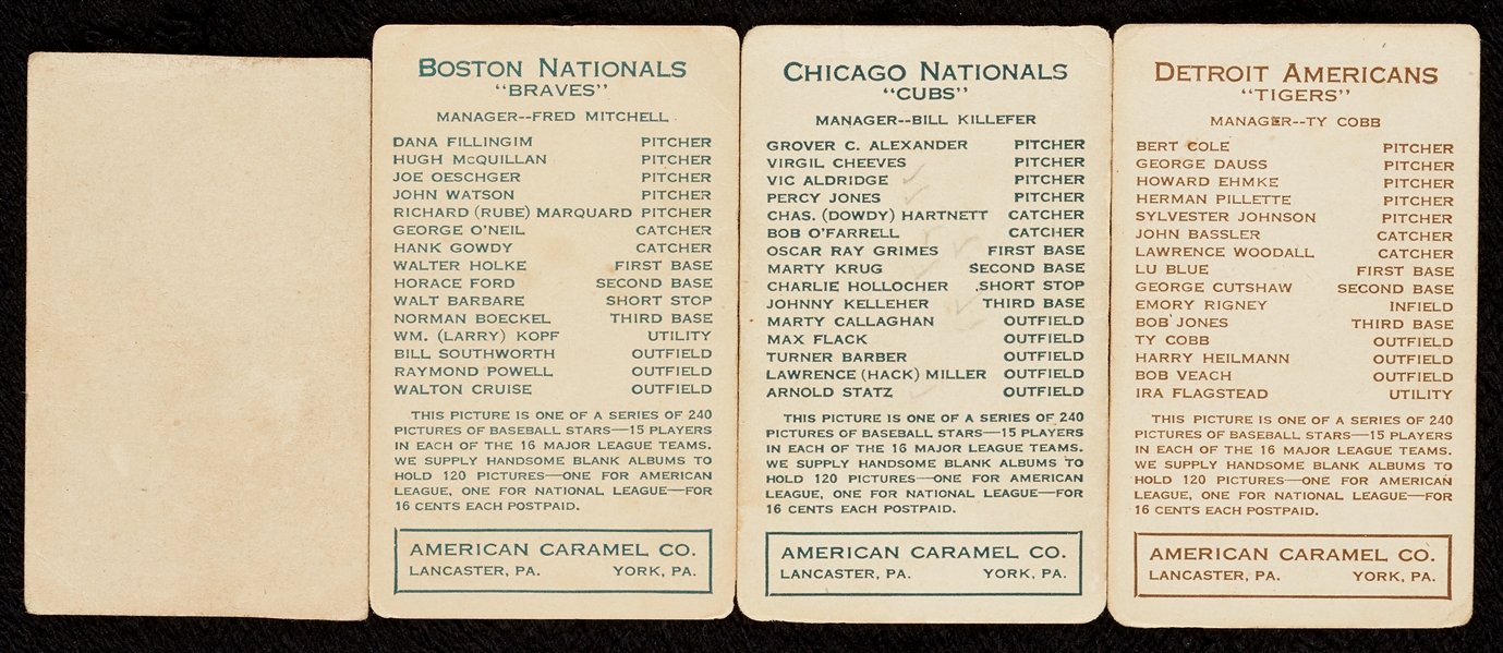 1922 American Caramels Four Hall of Famers (4)