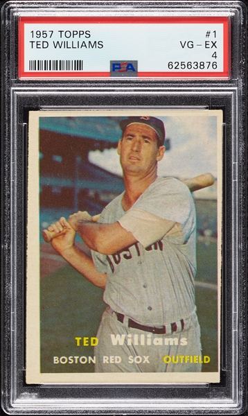 1957 Topps Ted Williams No. 1 PSA 4
