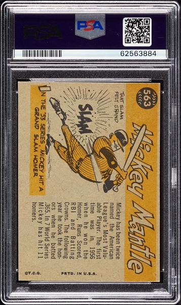 1960 Topps Mickey Mantle All-Star No. 563 PSA 5
