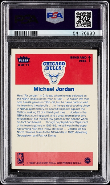 1986-93 Michael Jordan RC Sticker PSA 6, Cards and Fun Stuff (15)