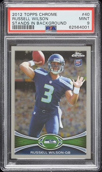 2012 Topps Chrome Football With PSA 9 Wilson Rookie (220)