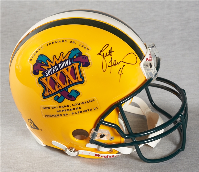 Brett Favre Signed Super Bowl XXXI Full-Size Helmet (BAS)