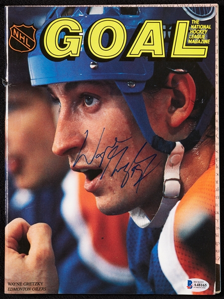 Wayne Gretzky Signed GOAL Program (BAS)