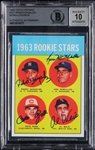 Complete Signed 1963 Topps Reprint with Pete Rose (Graded BAS 10)