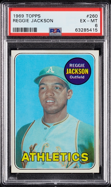 1969 Topps Reggie Jackson RC No. 260 PSA 6