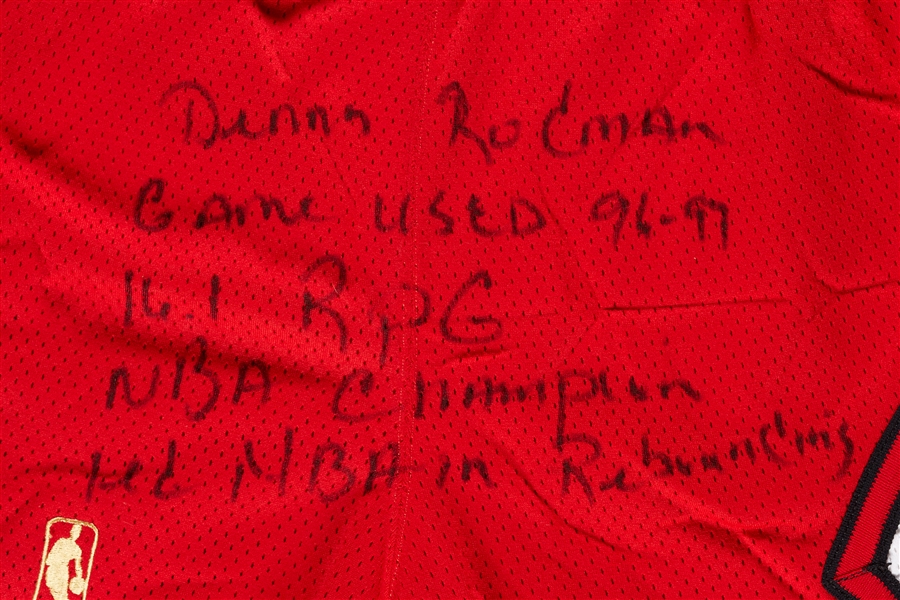 Dennis Rodman Game-Used & Signed Bulls Shorts (BAS)