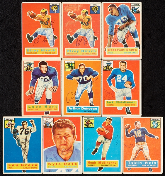 Signed 1956 Topps Football Group (24)