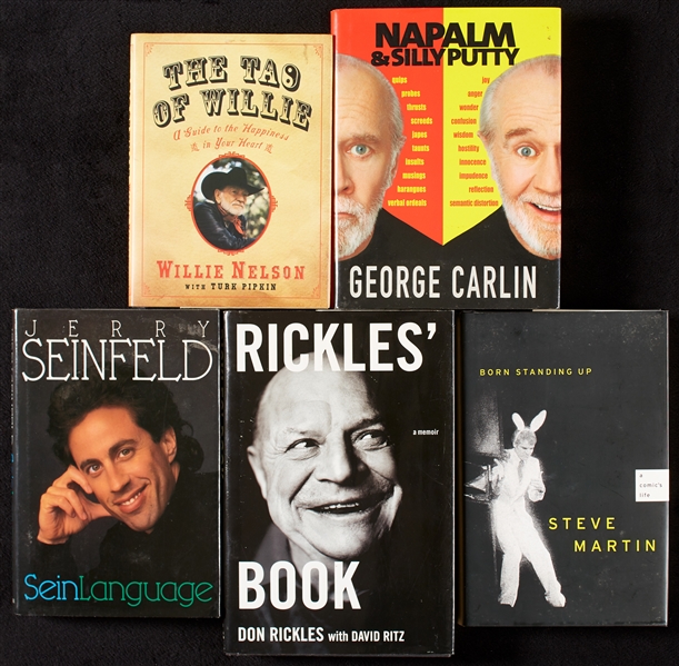 Entertainment Signed Books Group with Seinfeld, Steve Martin (4)