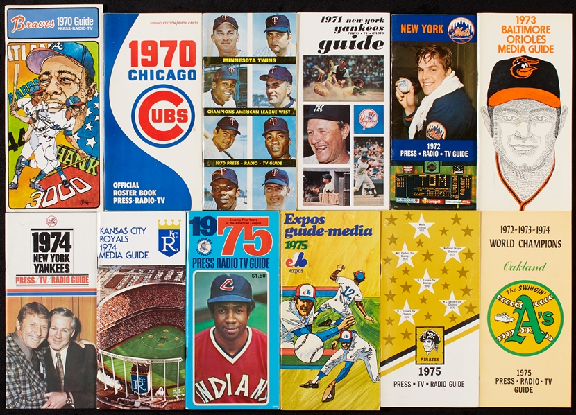 1959-74 Massive Group Baseball Press and Media Guides (194)
